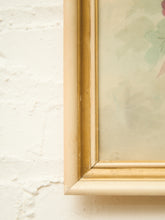 Load image into Gallery viewer, Hand-Painted Pansy Still Life in white and Gold Frame