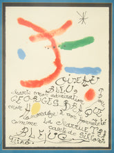 Load image into Gallery viewer, Joan Miró Hommage à Georges Braque Origibal Numbered Lithograph