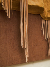 Load image into Gallery viewer, Fringed Buckskin Shirt with Beaded Sash Wall Display