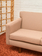 Load image into Gallery viewer, Houndstooth Amber 1960’s Handsome Sofa