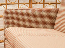 Load image into Gallery viewer, Houndstooth Amber 1960’s Handsome Sofa