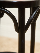 Load image into Gallery viewer, Rare set of 3 Black and Red Orange Thonet Stools