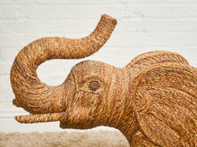 Load image into Gallery viewer, Large Twisted Rattan Elephant Sculpture