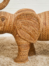 Load image into Gallery viewer, Large Twisted Rattan Elephant Sculpture