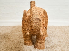 Load image into Gallery viewer, Large Twisted Rattan Elephant Sculpture