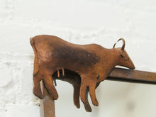 Load image into Gallery viewer, Rustic Western Mirror with Metal Bull Accent