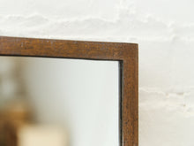 Load image into Gallery viewer, Rustic Western Mirror with Metal Bull Accent