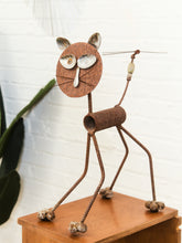 Load image into Gallery viewer, Folk Art Reclaimed Metal Cat Sculpture