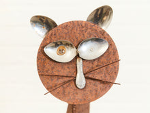Load image into Gallery viewer, Folk Art Reclaimed Metal Cat Sculpture