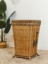 Load image into Gallery viewer, Vintage Woven Wicker Hamper with Handles