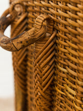Load image into Gallery viewer, Vintage Woven Wicker Hamper with Handles