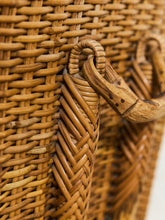 Load image into Gallery viewer, Vintage Woven Wicker Hamper with Handles