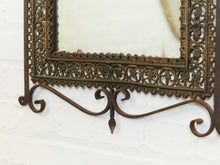 Load image into Gallery viewer, American Made Cast Iron Mirror circa 1920’s