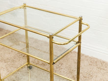 Load image into Gallery viewer, Gold Vintage Post Modern Bar Cart