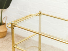 Load image into Gallery viewer, Gold Vintage Post Modern Bar Cart