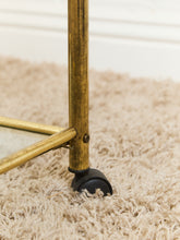 Load image into Gallery viewer, Gold Vintage Post Modern Bar Cart