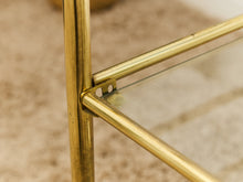 Load image into Gallery viewer, Gold Vintage Post Modern Bar Cart
