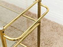 Load image into Gallery viewer, Gold Vintage Post Modern Bar Cart
