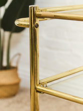 Load image into Gallery viewer, Gold Vintage Post Modern Bar Cart