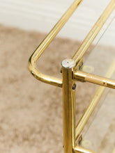 Load image into Gallery viewer, Gold Vintage Post Modern Bar Cart