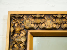 Load image into Gallery viewer, Mid-Century Hand-Carved Floral Wood Mirror, circa 1960s–1970s.