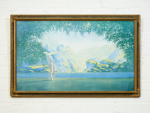 Load image into Gallery viewer, c. 1925 Art Deco Large Robert Atkinson Fox Dawn Lithograph Gold Wood Frame