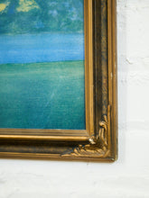 Load image into Gallery viewer, c. 1925 Art Deco Large Robert Atkinson Fox Dawn Lithograph Gold Wood Frame