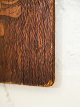 Load image into Gallery viewer, Vintage Man Hand Etched Wooden Pyrography Folk Art Plaque