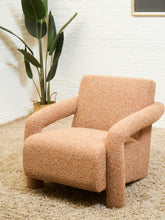 Load image into Gallery viewer, Orange Nubby Lounge Chair