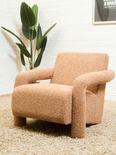 Load image into Gallery viewer, Orange Nubby Lounge Chair