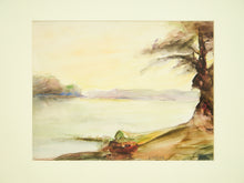 Load image into Gallery viewer, Wind-Swept Pines Watercolor and Gouache Watercolor by Tim Campbell