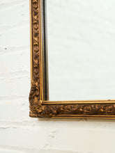 Load image into Gallery viewer, Vintage French Provincial Gold Rectangle Ornate Wood Wall Mantle Mirror