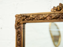 Load image into Gallery viewer, Vintage French Provincial Gold Rectangle Ornate Wood Wall Mantle Mirror