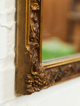 Load image into Gallery viewer, Vintage French Provincial Gold Rectangle Ornate Wood Wall Mantle Mirror