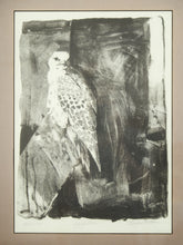Load image into Gallery viewer, Mid Century Gray Falcon Lithograph Signed by Bryan Nelson