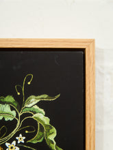 Load image into Gallery viewer, Skull and Hummingbird Botanical Still Life on Black