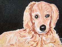 Load image into Gallery viewer, Golden Pup” 1987 Dog Portrait Painting