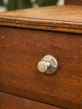Load image into Gallery viewer, British Arts & Crafts Oak Dressing Table with Mirror