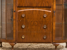Load image into Gallery viewer, Art Deco Vintage Oak Secretary Bar Bookcase