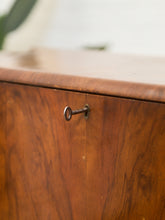 Load image into Gallery viewer, Art Deco Vintage Oak Secretary Bar Bookcase