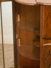 Load image into Gallery viewer, Art Deco Vintage Oak Secretary Bar Bookcase