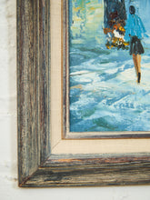 Load image into Gallery viewer, Parisian Street Market Scene Oil Painting  by Burney