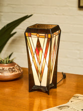 Load image into Gallery viewer, Art Deco Stained Glass Table Lamp