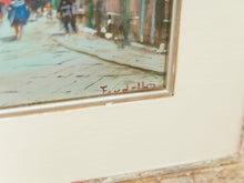 Load image into Gallery viewer, Framed European Street Scene Oil Painting Signed