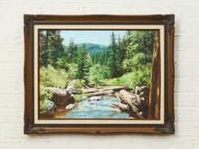 Load image into Gallery viewer, Mountain Stream Landscape Oil Painting in Ornate Frame