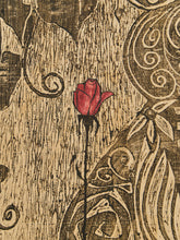 Load image into Gallery viewer, The Guardian with Red Rose Textile Work