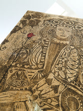 Load image into Gallery viewer, The Guardian with Red Rose Textile Work