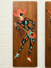 Load image into Gallery viewer, 1960s Harlequin Dancer Wall Plaques — Set of Two