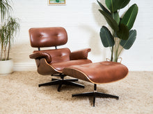 Load image into Gallery viewer, Iconic Chair and Ottoman in Cantina Saddle