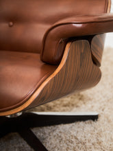 Load image into Gallery viewer, Iconic Chair and Ottoman in Cantina Saddle